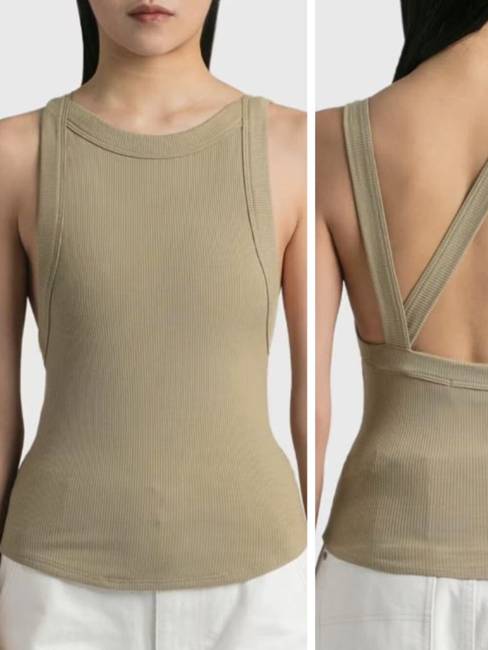 The Line by K || Ximeno Asymmetrical Strap Tank Top